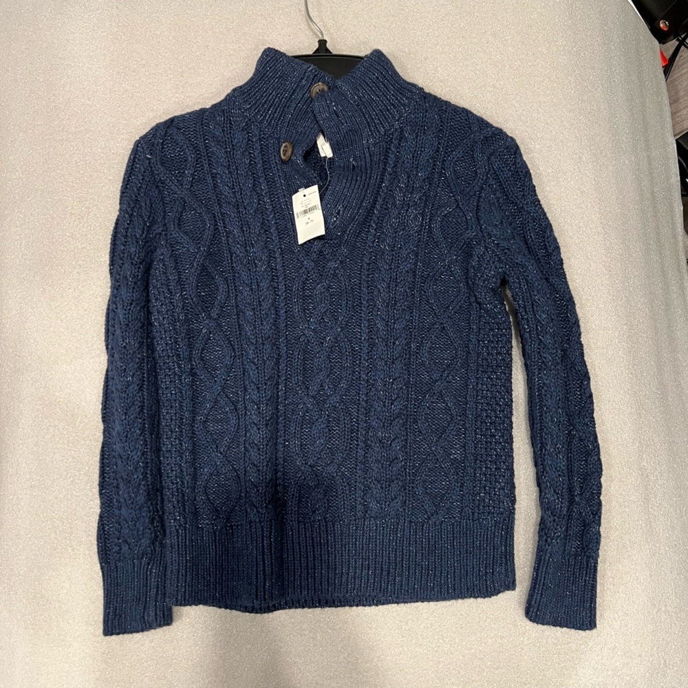 Boys  Navy Cable Knit Sweater